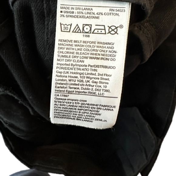 Banana‎ Republic Black Linen Blend Shorts with Belt - Picture 4 of 6